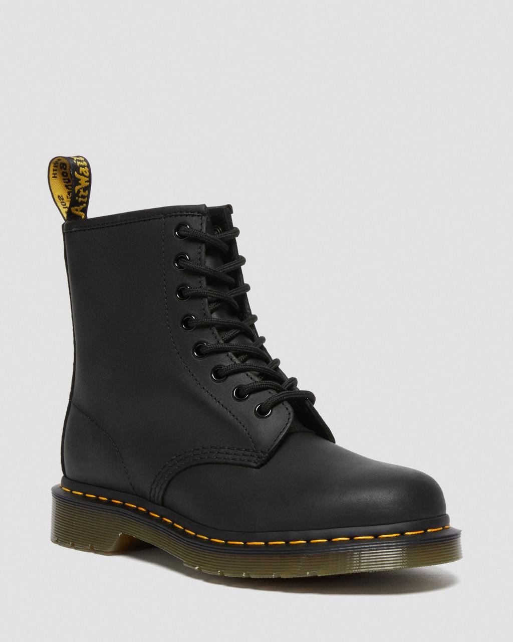 Черевики Dr. Martens 1460 Greasy Leather Lace Up Boots Black — фото 1