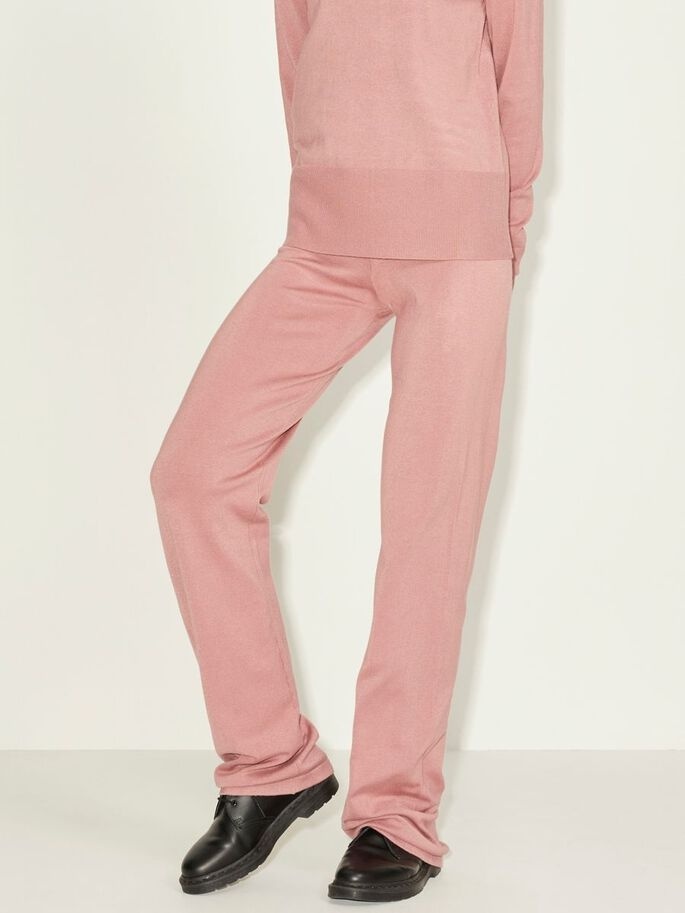 Штани JXHARPER SOFT KNIT PANT NOOS 12202996-Mesa Rose JJXX L Розовий — фото 3