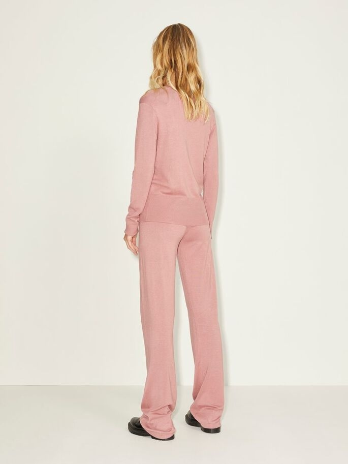 Штани JXHARPER SOFT KNIT PANT NOOS 12202996-Mesa Rose JJXX L Розовий — фото 4