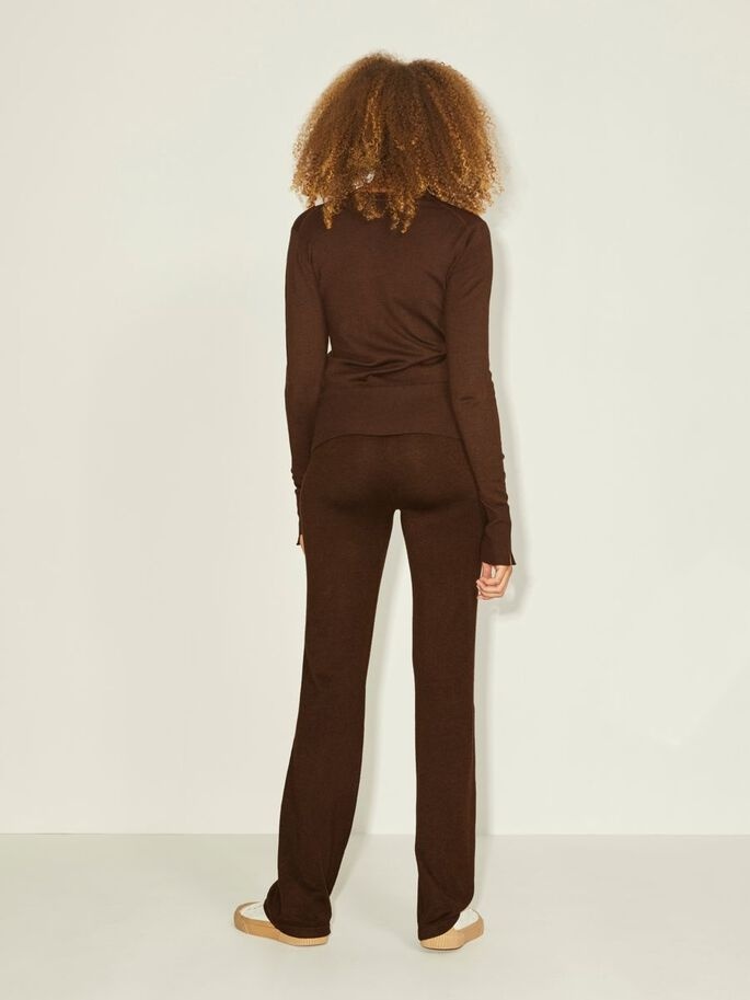 Штани JXHARPER SOFT KNIT PANT NOOS 12202996-Demitasse JJXX L Коричневий — фото 4