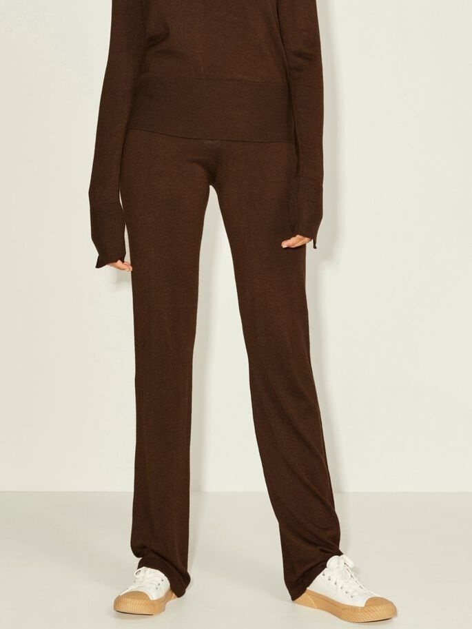 Штани JXHARPER SOFT KNIT PANT NOOS 12202996-Demitasse JJXX L Коричневий — фото 3