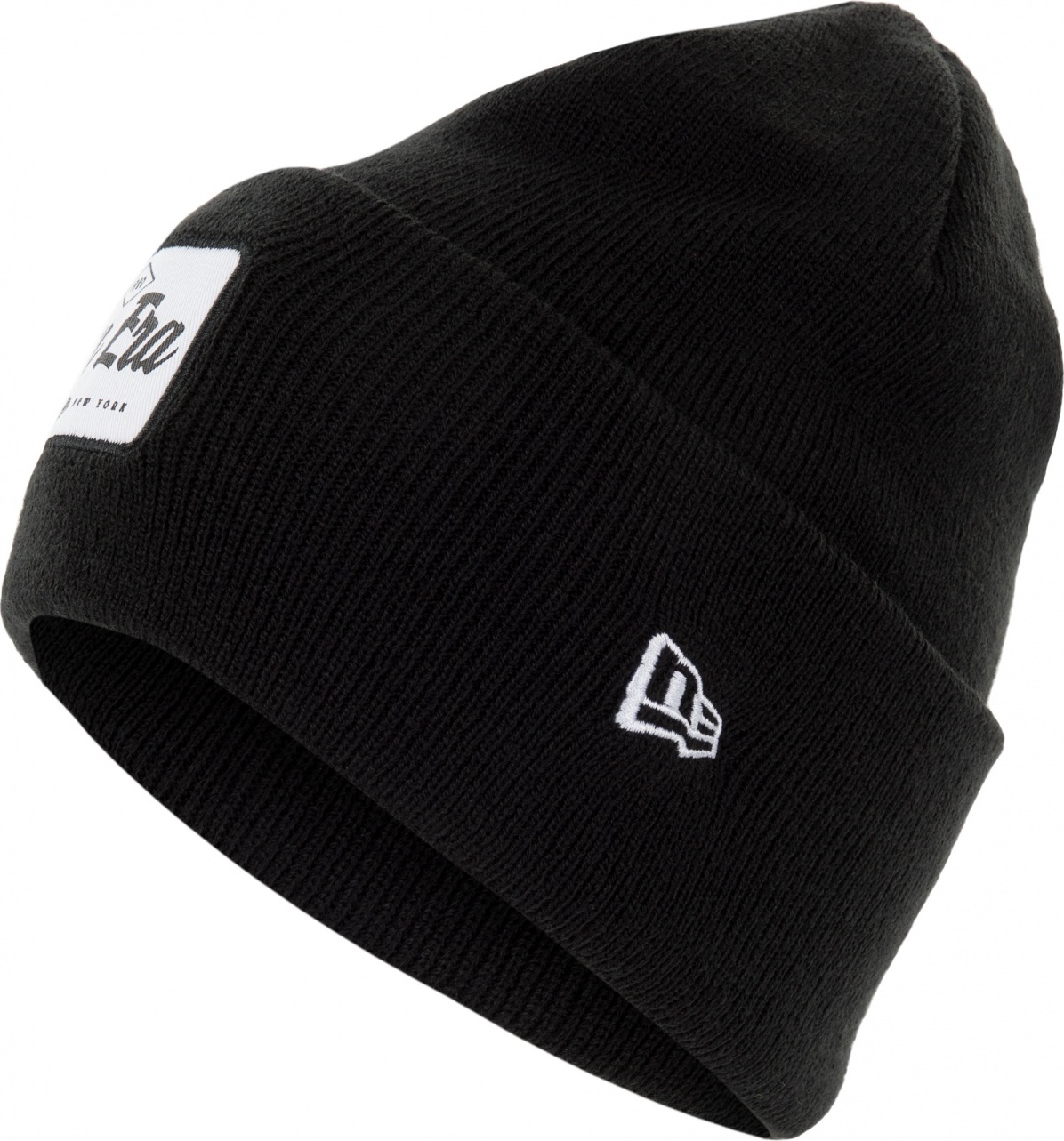 Шапка Wide Cuff Patch Knit 12033078N0H-BLK New Era o/s (Б/р) Чорний — фото 3