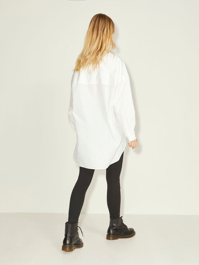 Сорочка JXMISSION LS OVERSIZE SHIRT NOOS 12203891-White JJXX L Білий — фото 4