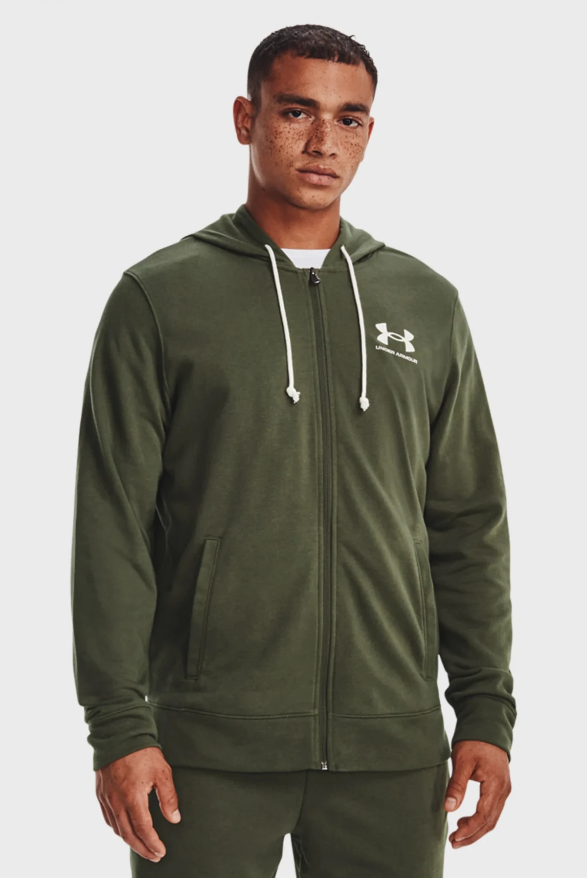 Кофта чоловіча Under Armour Rival Terry Lc Fz Green (1370409-390) — фото 1