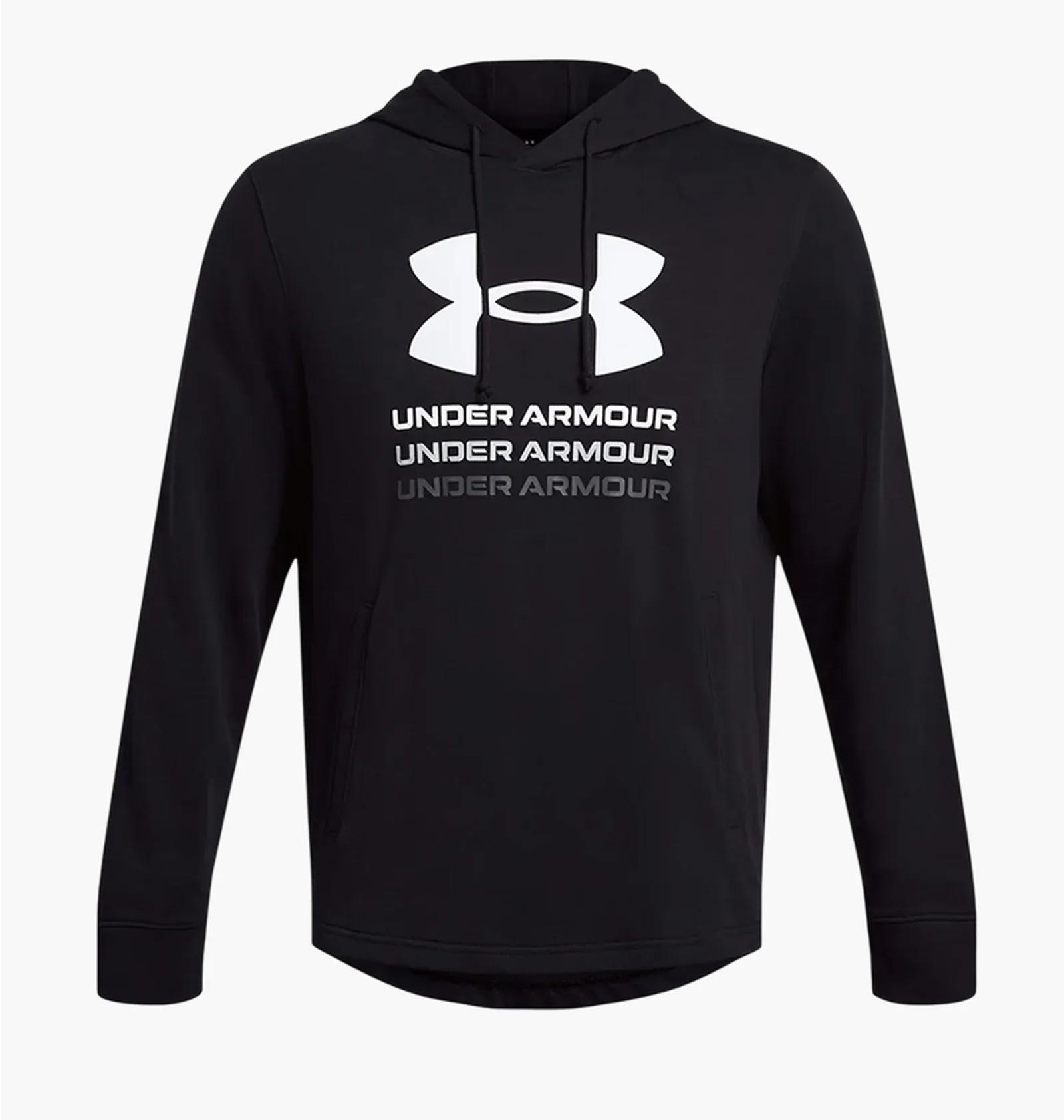 Кофта чоловіча Under Armour Rival Terry Graphic Black (1386047-001) — фото 1