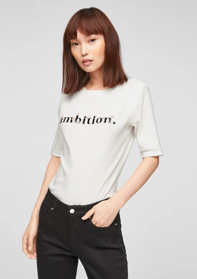 Футболка SLIM FIT 14.103.32.X054-02D3 s.Oliver 36 Білий — фото 2