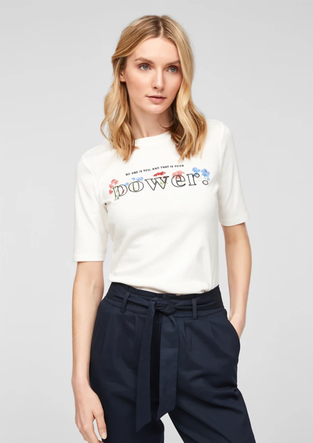 Футболка SLIM FIT 14.103.32.X054-02D2 s.Oliver 34 Білий — фото 2