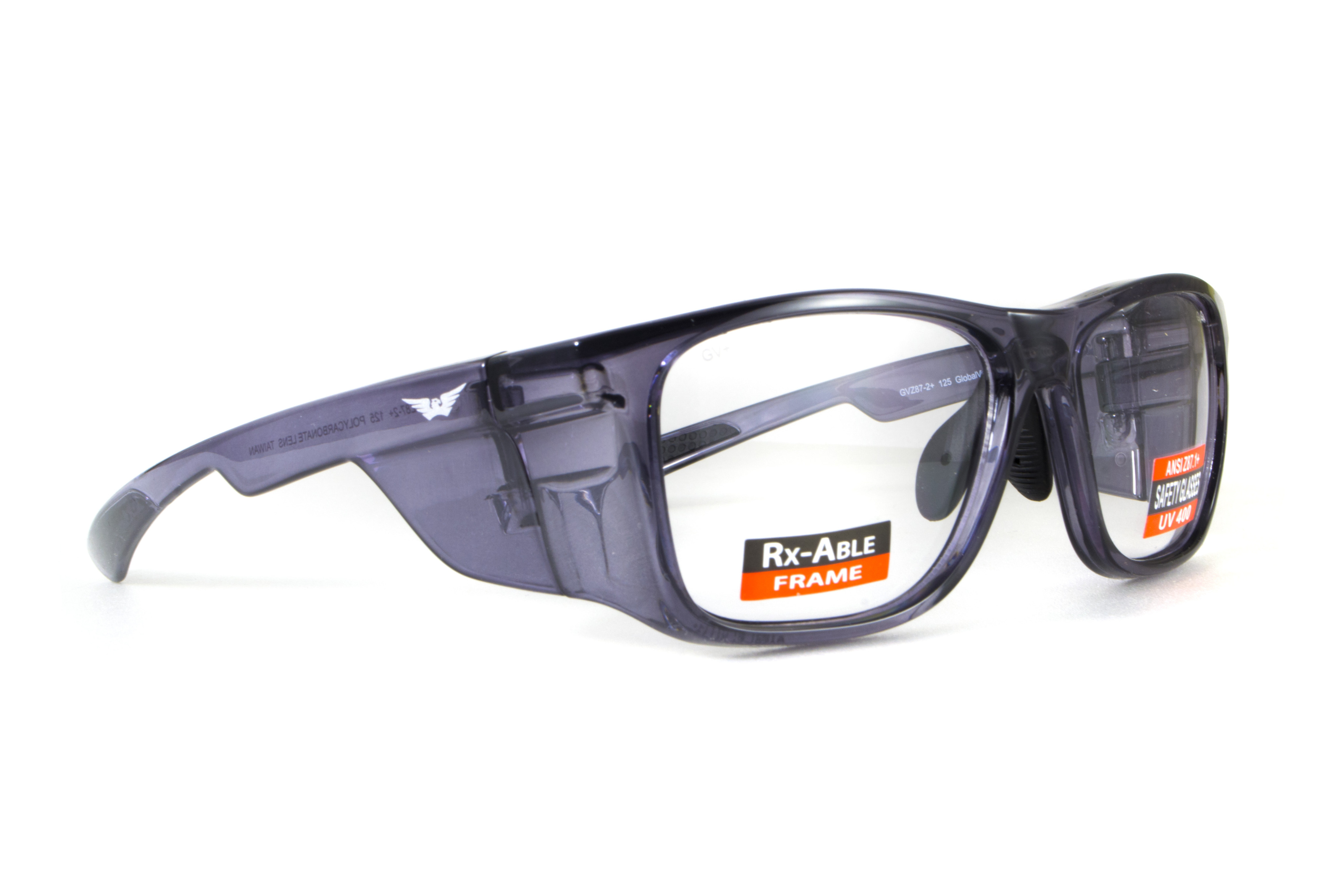 Спортивная оправа под диоптрии Global Vision RX-T Gloss Black (rx-able) (clear) прозрачные в черной полупрозрачной оправе — фото 1