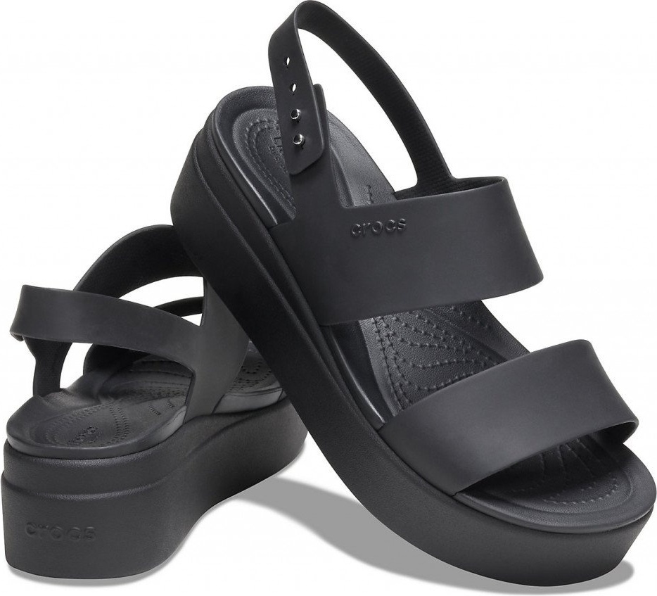 Босоніжки BROOKLYN LOW WEDGE W 206453-060 CROCS W6 (36-37) Чорний — фото 5