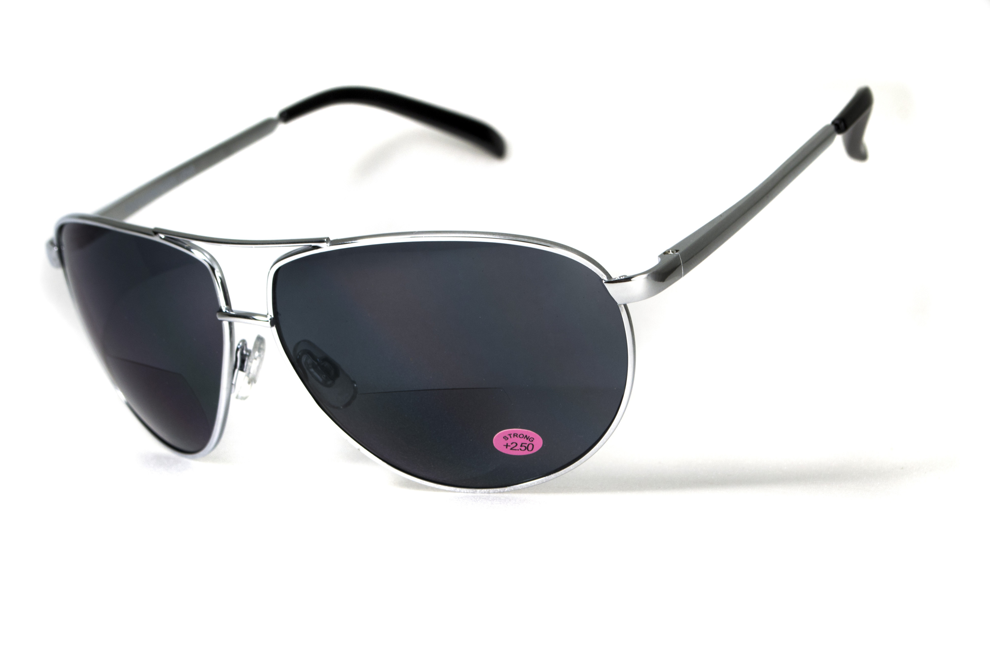 Бифокальные защитные очки Global Vision Aviator Bifocal (+2.5) (gray) серые — фото 7