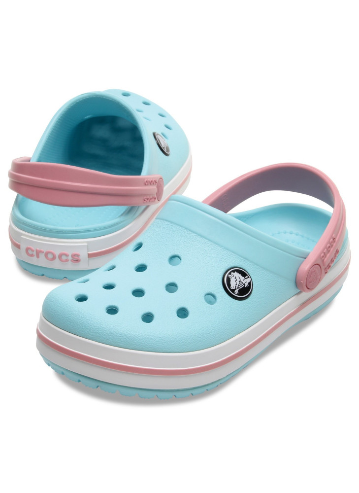 Сабо підліткові UNI Crocband Clog K BBt 207006-4S3-Ice Blue/White CROCS J1 (32-33) Блакитний — фото 1