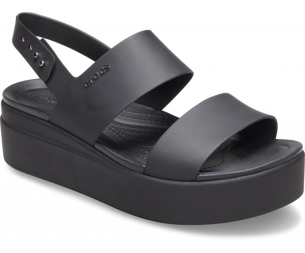 Босоніжки BROOKLYN LOW WEDGE W 206453-060 CROCS W6 (36-37) Чорний — фото 1