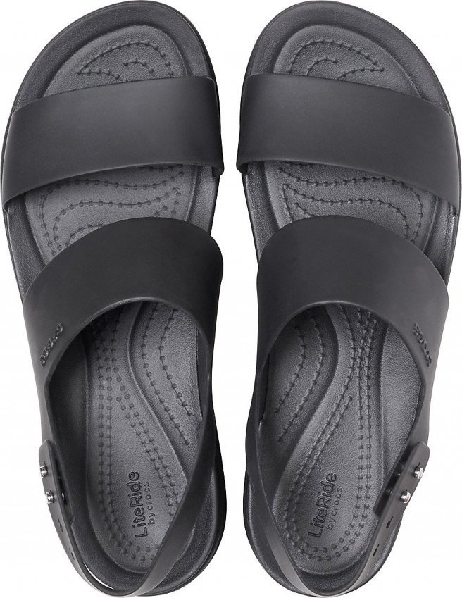 Босоніжки BROOKLYN LOW WEDGE W 206453-060 CROCS W6 (36-37) Чорний — фото 4