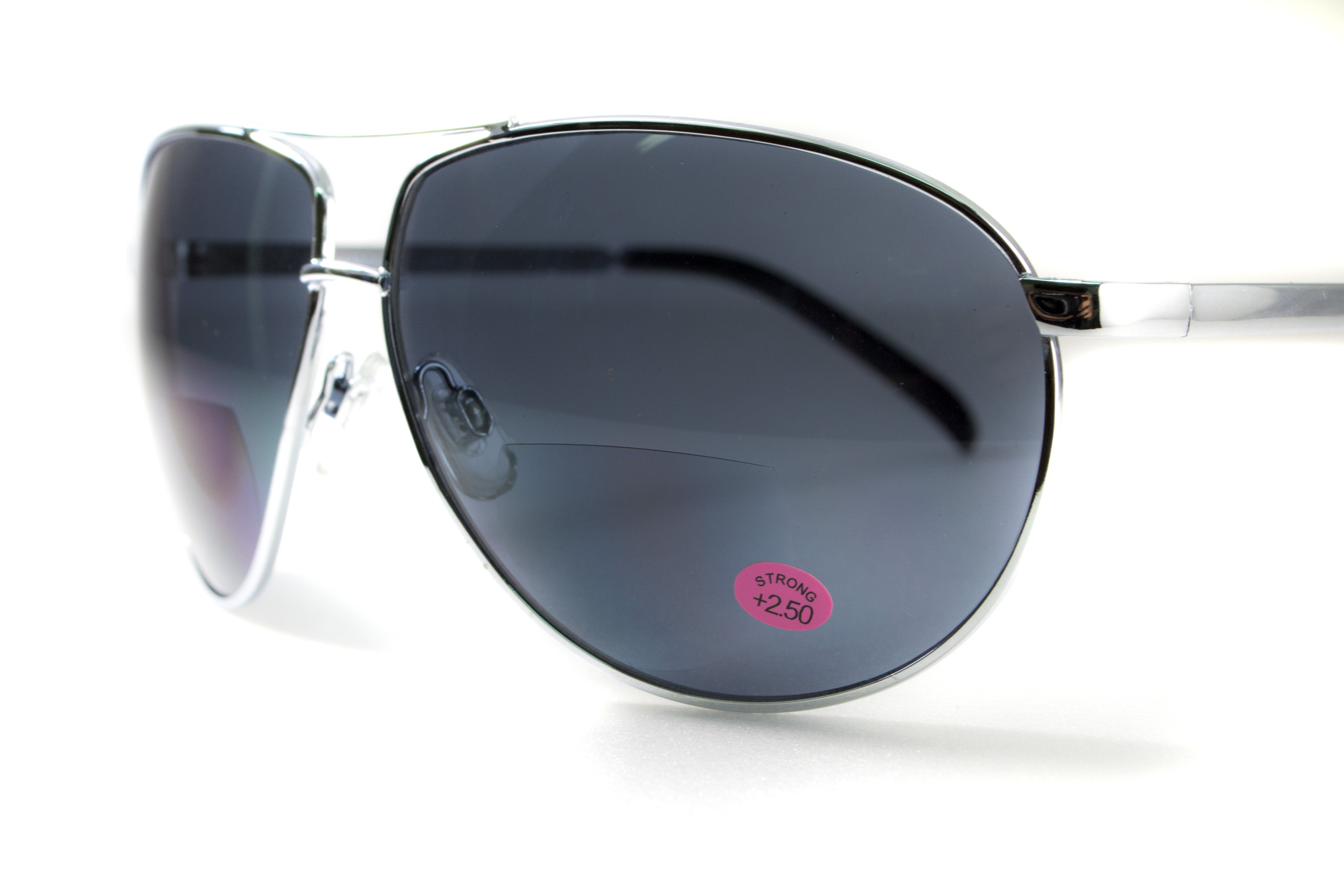 Бифокальные защитные очки Global Vision Aviator Bifocal (+2.5) (gray) серые — фото 5
