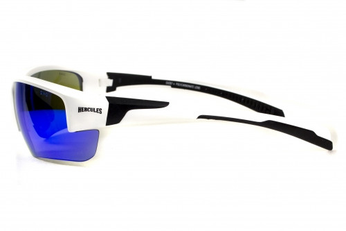 Очки защитные открытые Global Vision Hercules-7 White (G-Tech™ blue) синие зеркальные — фото 2