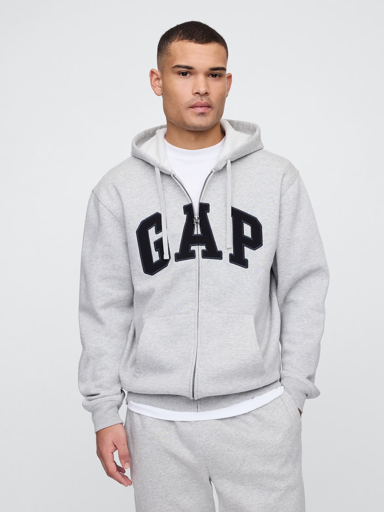 Худі Gap Zip Hoodie Grey — фото 1