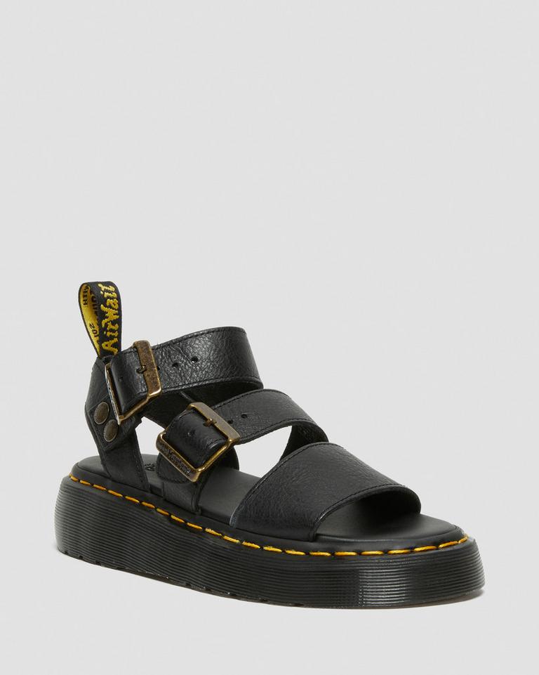 Сандалі Dr. Martens Gryphon Pisa Leather Platform Black — фото 1