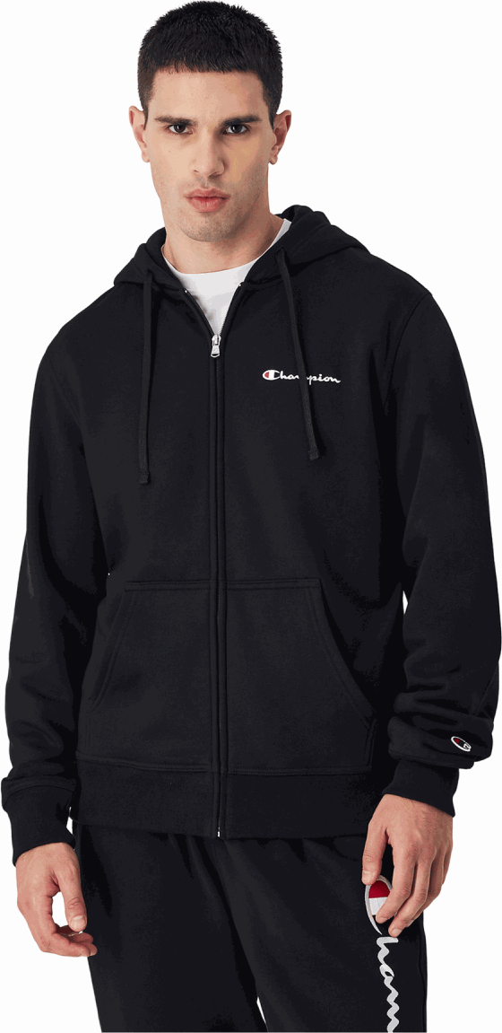 Толстовка FULL ZIP HOODIE SWEATSHIRT 220260-KK001 Champion M Чорний — фото 3