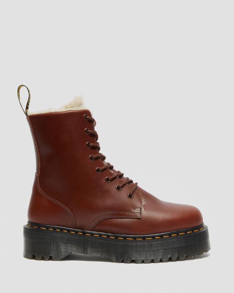 Черевики Dr. Martens Jadon Waterproof Fur Brown Abruzzo — фото 3
