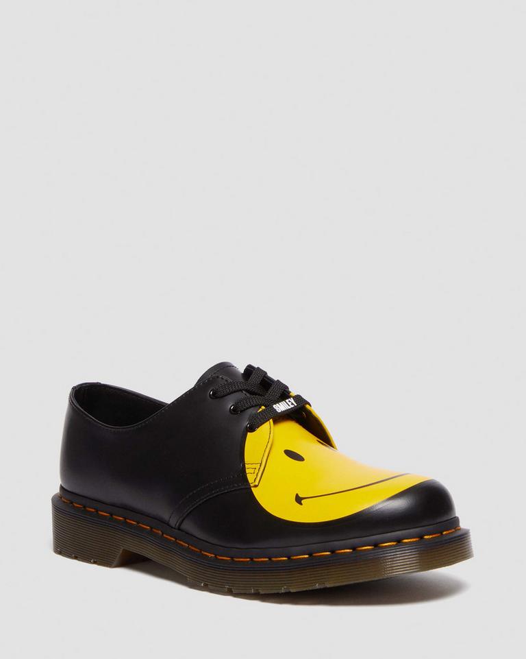 Черевики Dr. Martens 1461 Smiley Black Smooth — фото 1