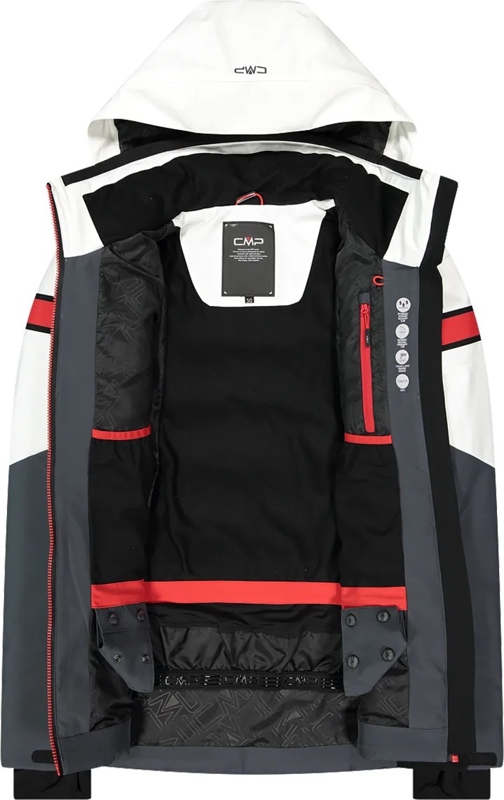 Куртка лижна MAN JACKET ZIP HOOD 32W0137-U911 CMP 54 Чорний — фото 5
