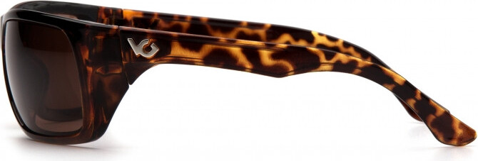 Очки защитные открытые Venture Gear Vallejo Tortoise (bronze) Аnti-Fog, коричневые — фото 4