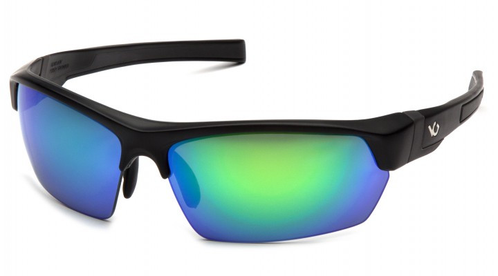 Очки поляризационные защитные 2в1 Venture Gear Tensaw Polarized (green mirror) зеркальные сине-зеленые — фото 1