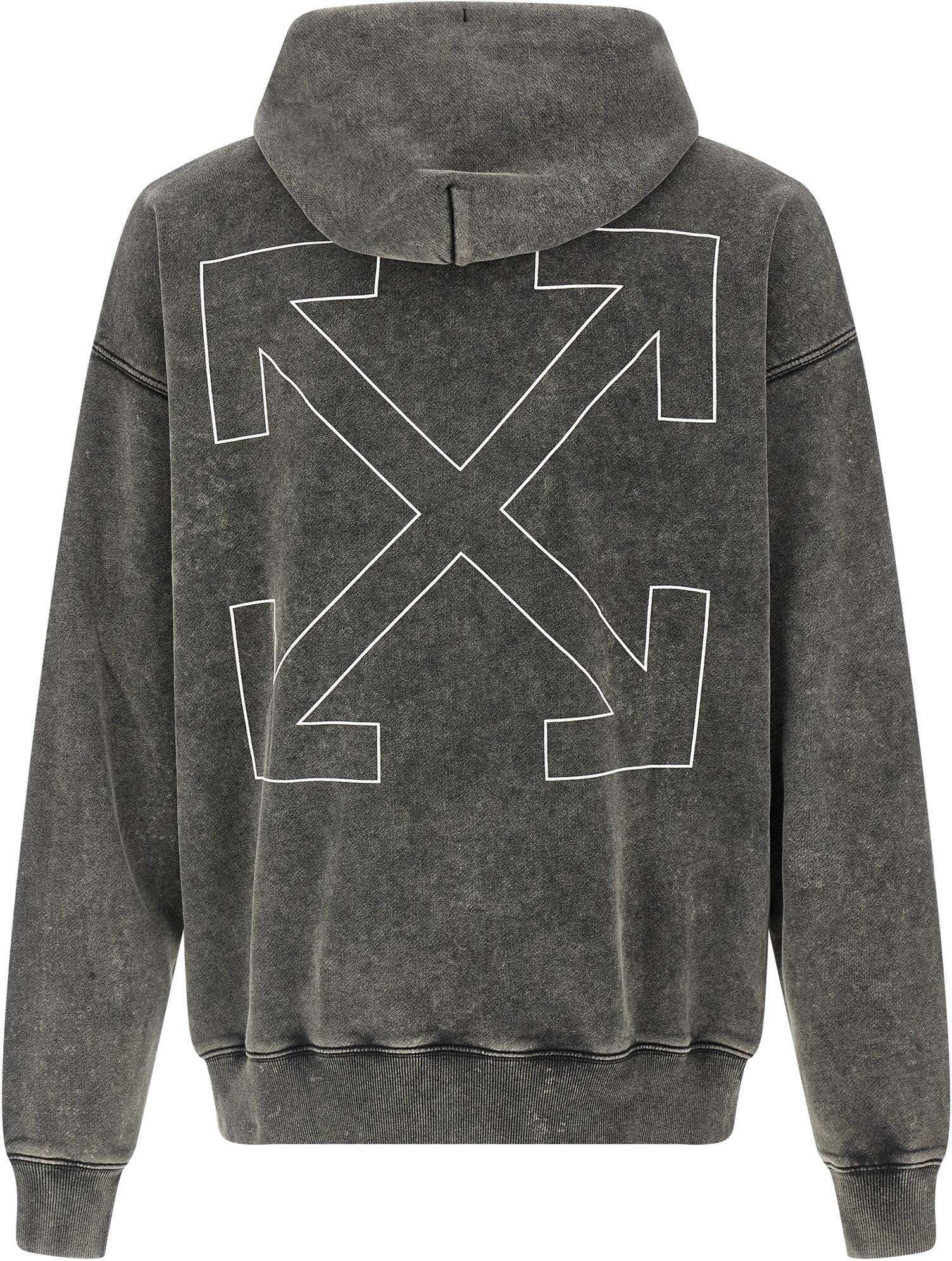 Худі Off-white spray can arrow skate hoodie grey — фото 3