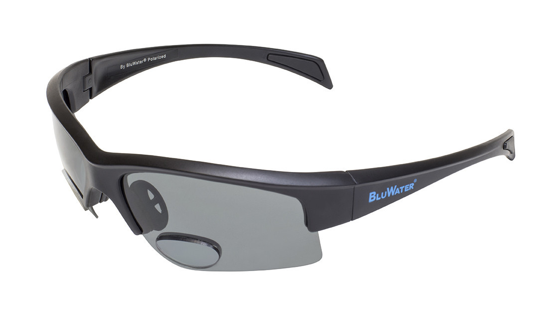 Бифокальные поляризационные очки BluWater Bifocal-2 (+2.0) Polarized (gray) серые — фото 1