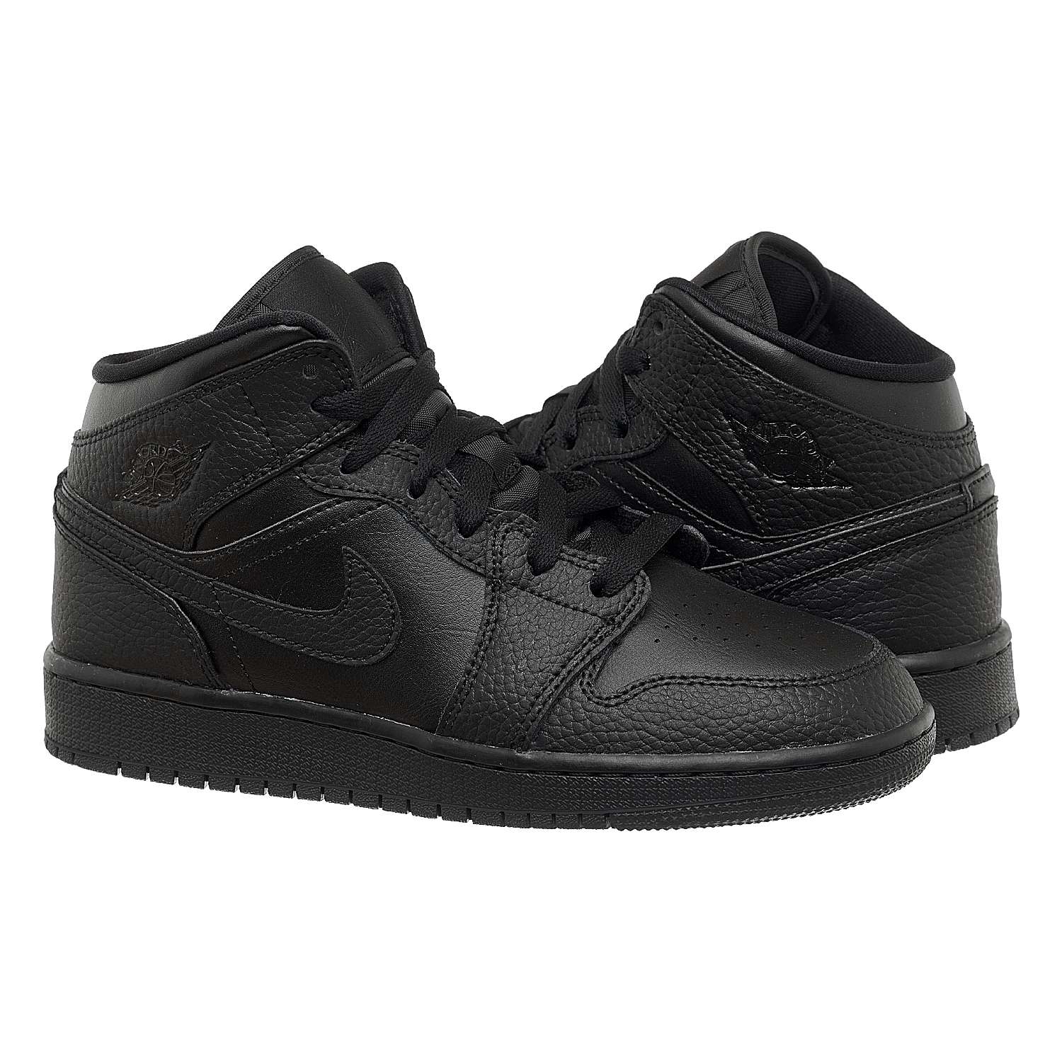 Кросівки жіночі Jordan 1 Mid (Gs) Black (554725-091) — фото 7