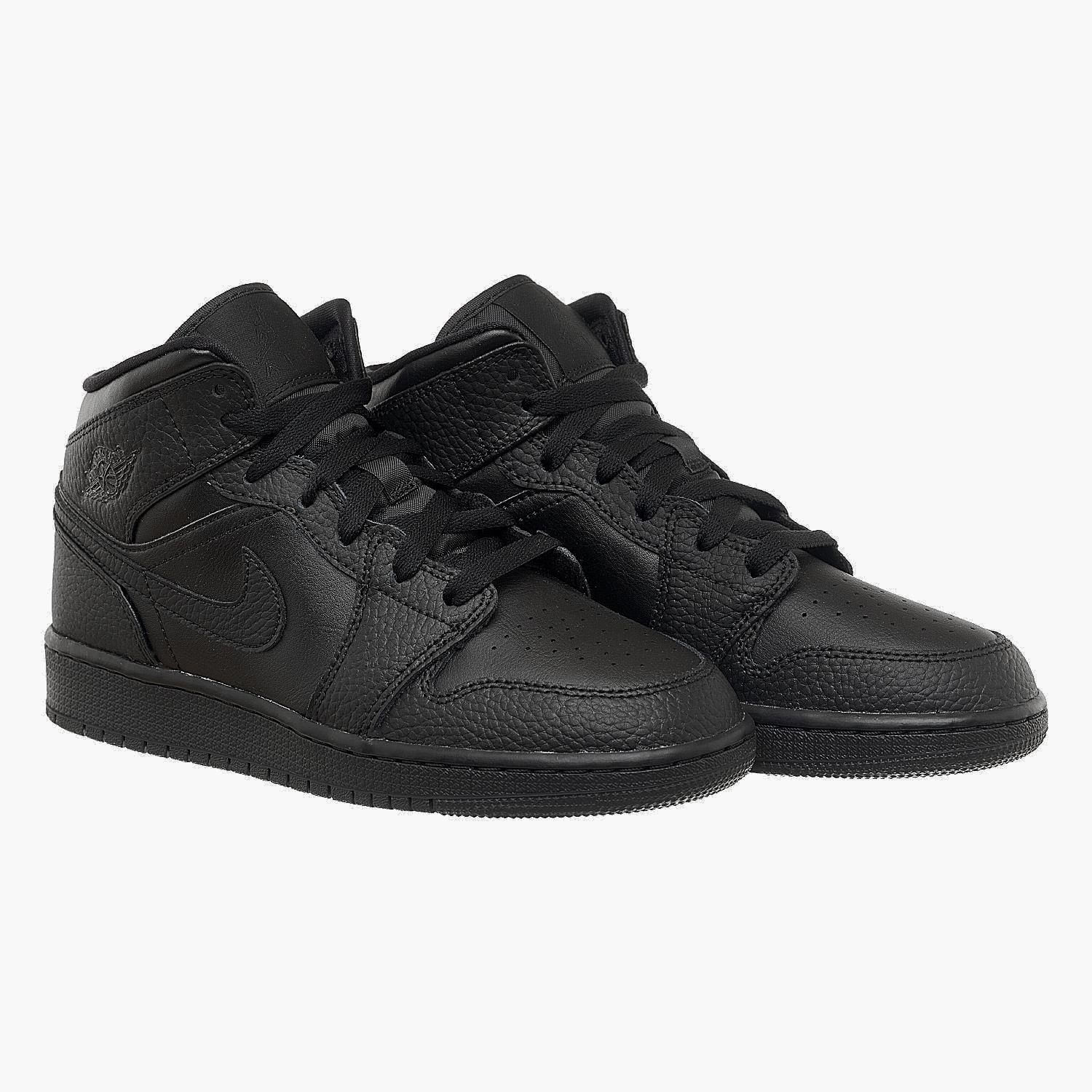 Кросівки жіночі Jordan 1 Mid (Gs) Black (554725-091) — фото 6