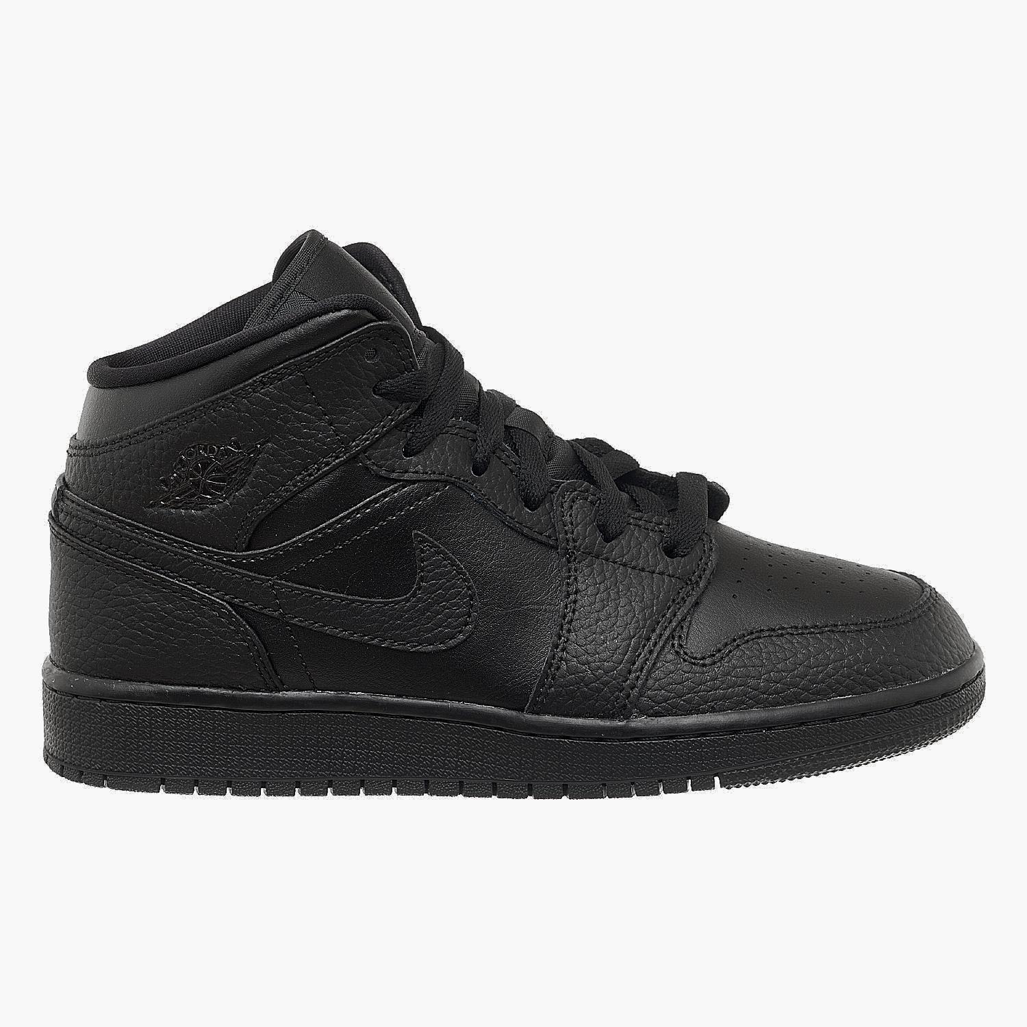 Кросівки жіночі Jordan 1 Mid (Gs) Black (554725-091) — фото 3