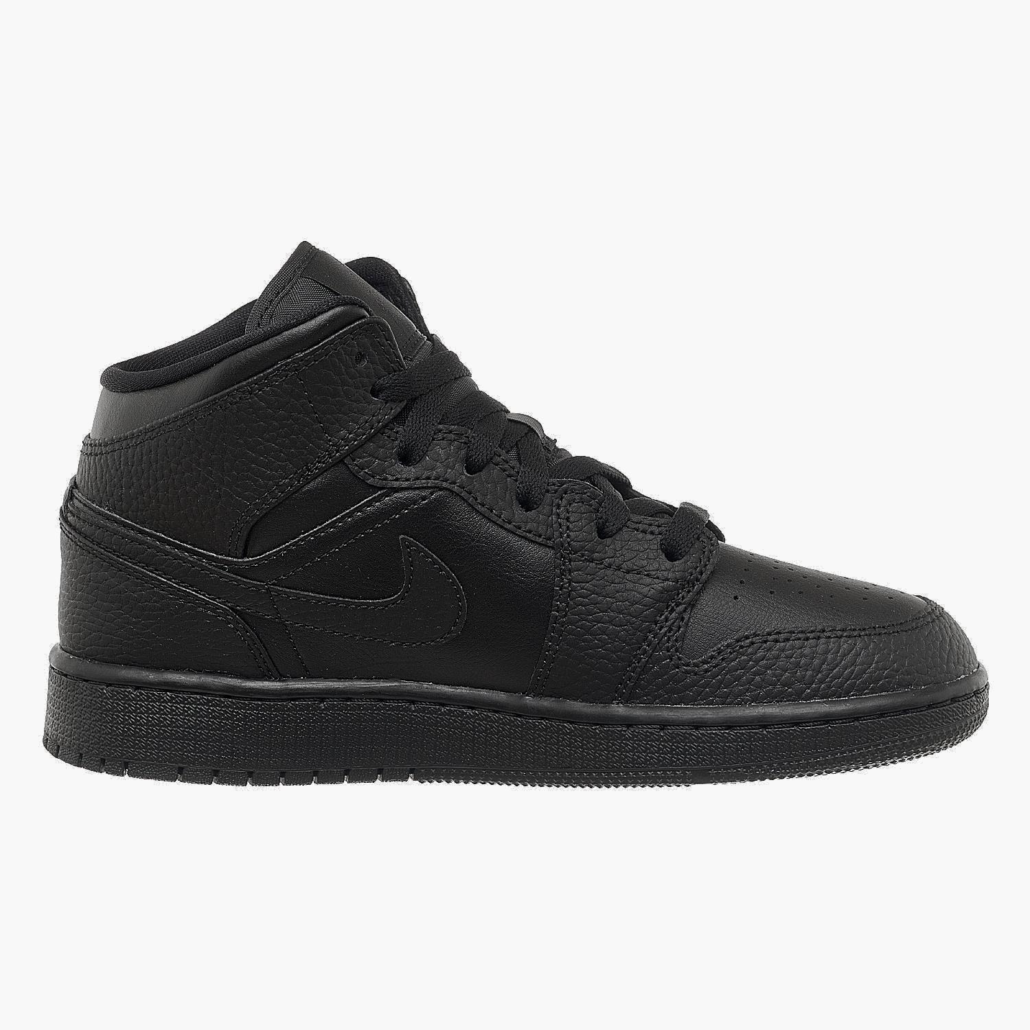 Кросівки жіночі Jordan 1 Mid (Gs) Black (554725-091) — фото 4