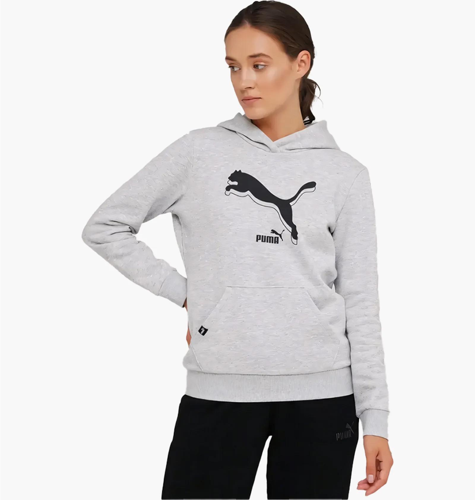 Кофта жіночі Puma Power Logo Fleece Hoodie Grey (589541-04) — фото 1