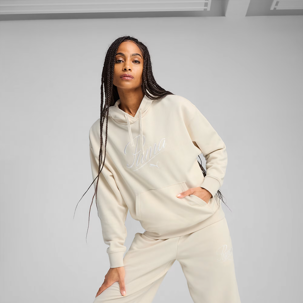 Толстовка SCRIPT Comfort Hoodie 68498387 Puma L Бежевий — фото 1