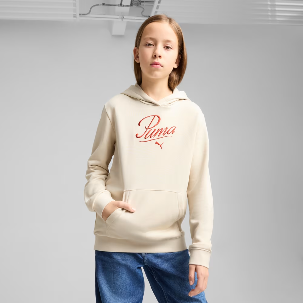 Худі підліткове ESS SCRIPT Hoodie 68580687 Puma 140 Бежевий — фото 2