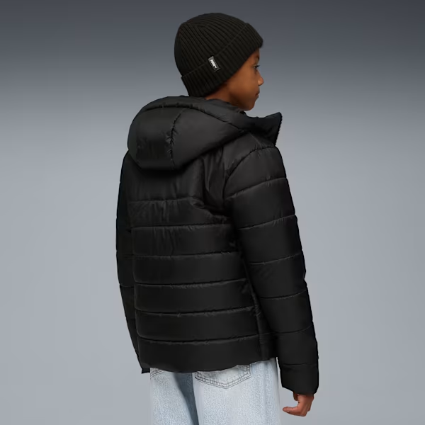 Куртка підліткова ESS Hooded Padded Jacket 68522601 Puma 128 Чорний — фото 4