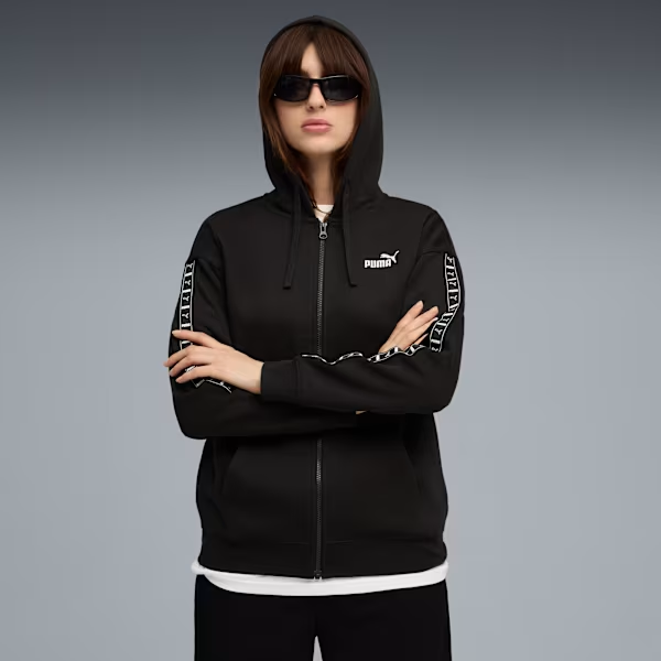 Толстовка ESS TAPE Full-Zip Hoodie 68809701 Puma L Чорний — фото 3