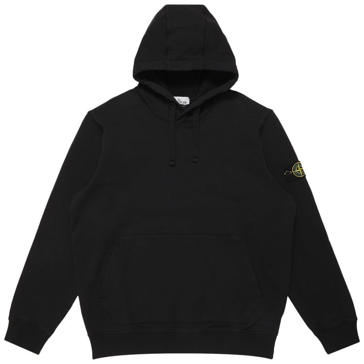 Stone Island Logo Patch Hoodie 'Black' — фото 1