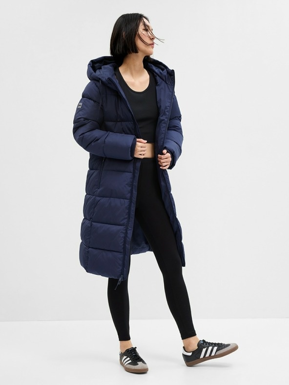 Пальто MAXI LOGO PUFFER SHINE COAT 724329-00 GAP L Темно-синій — фото 1
