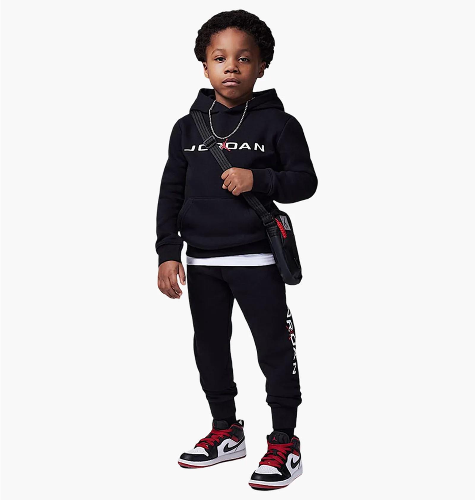 Спортивний костюм дитячий Jordan Little Kids 2-Piece Baseline Pullover Hoodie Set Black (85D675-023) — фото 1