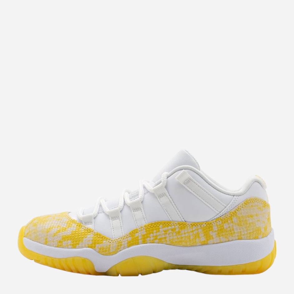 Жіночі кросівки W Air Jordan 11 Retro Low White/Yellow — фото 2
