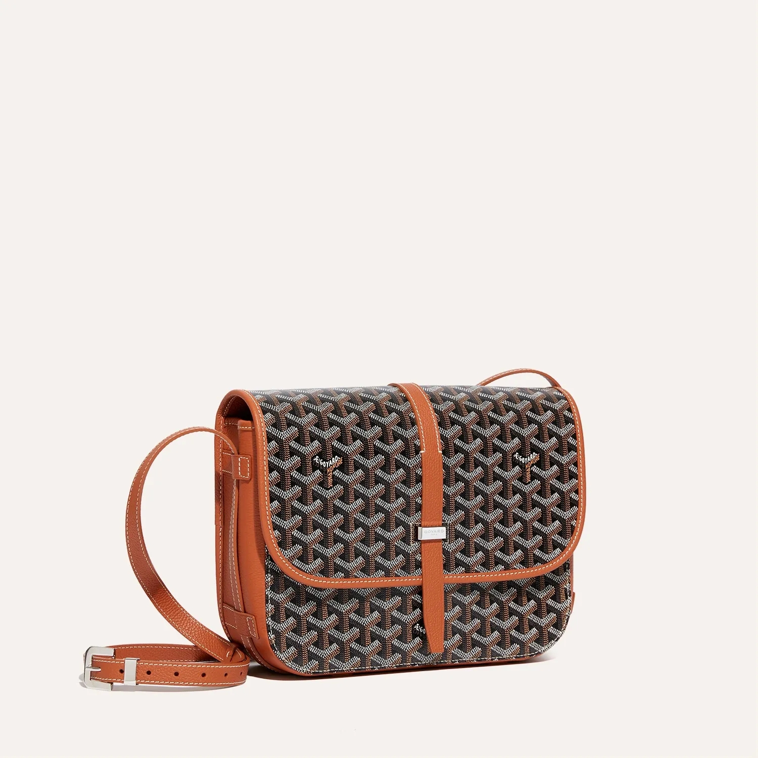 Goyard Belvedere MM Bag Black & Tan — фото 1