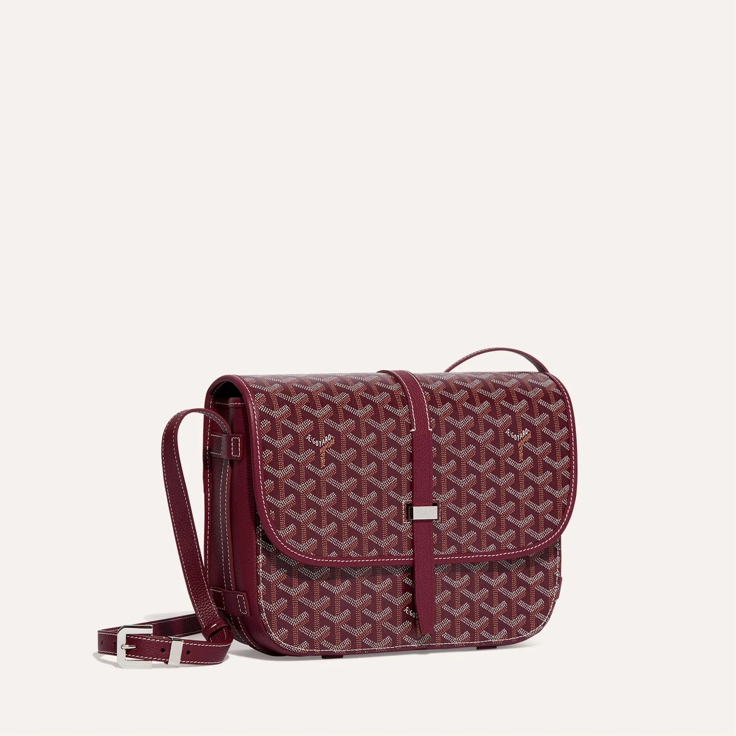 Goyard Belvedere MM Bag Burgundy — фото 1