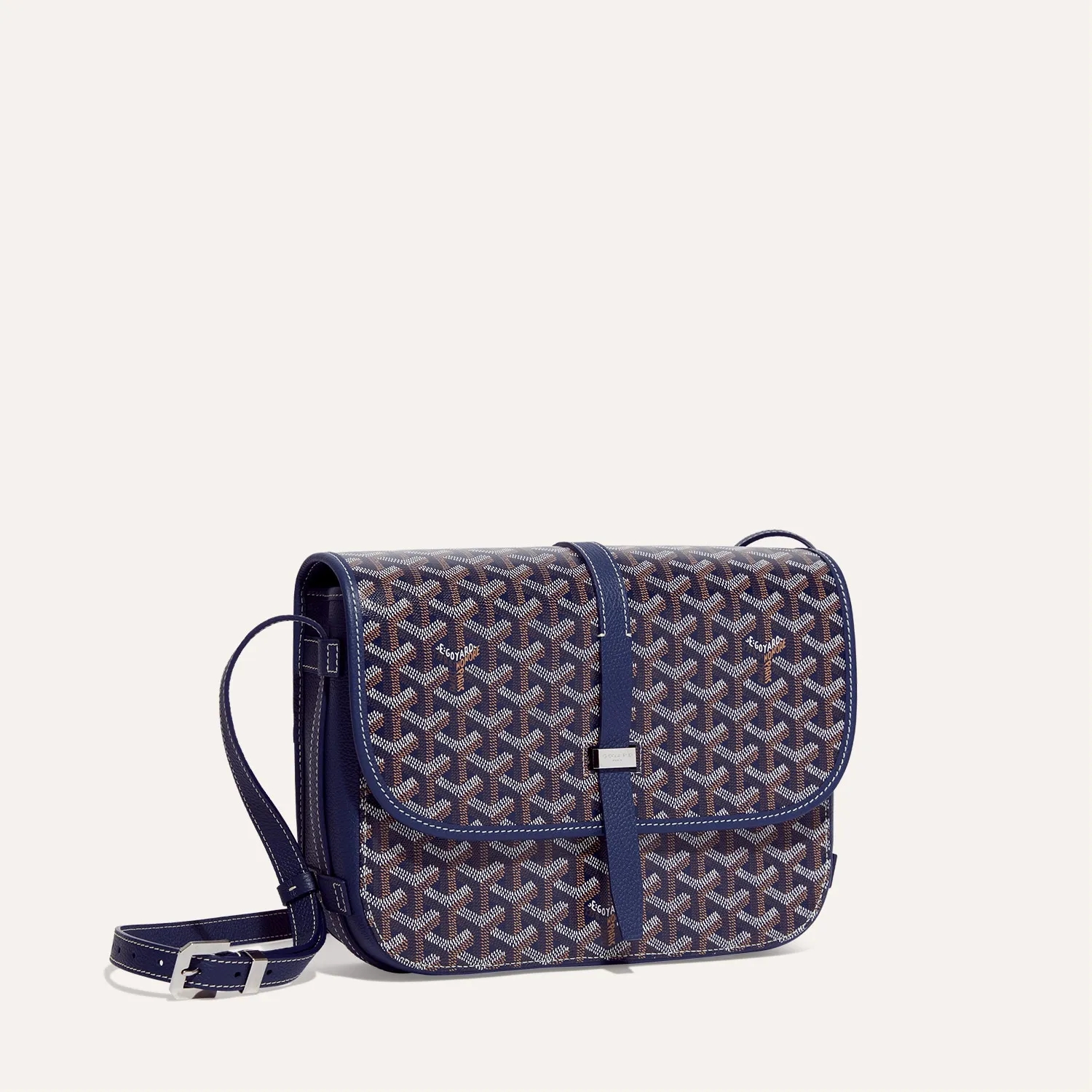 Goyard Belvedere MM Bag Navy Blue — фото 1
