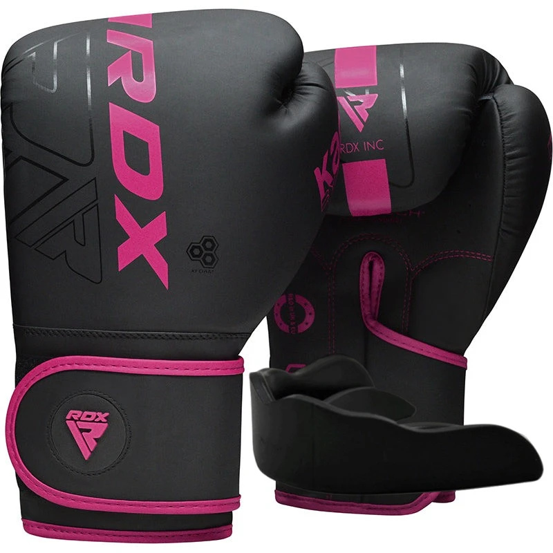 Боксерські рукавиці RDX F6 MATTE PINK-12OZ (капа в комплекті) — фото 1