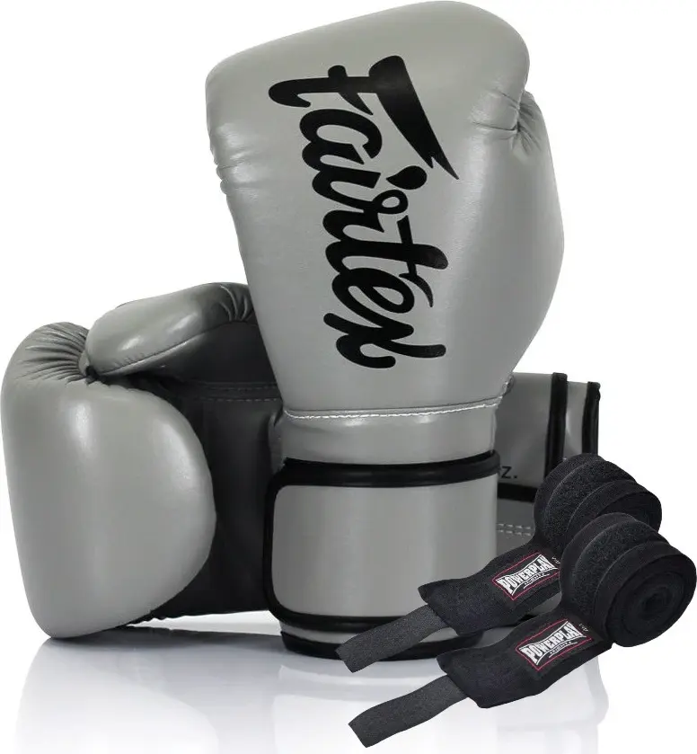 Боксерські рукавиці Fairtex BGV14 Grey 10 унцій (бинти в комплекті) — фото 3