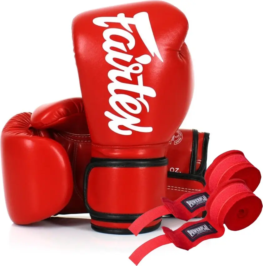 Боксерські рукавиці Fairtex BGV14 Red 12 унцій (бинти в комплекті) — фото 3