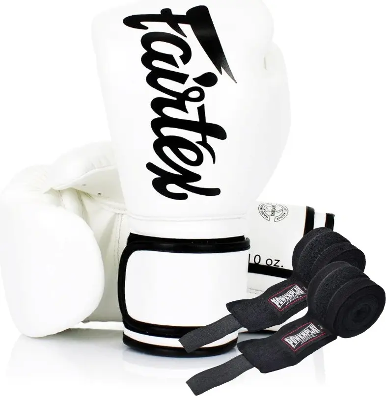 Боксерські рукавиці Fairtex BGV14 White 14 унцій (бинти в комплекті) — фото 3