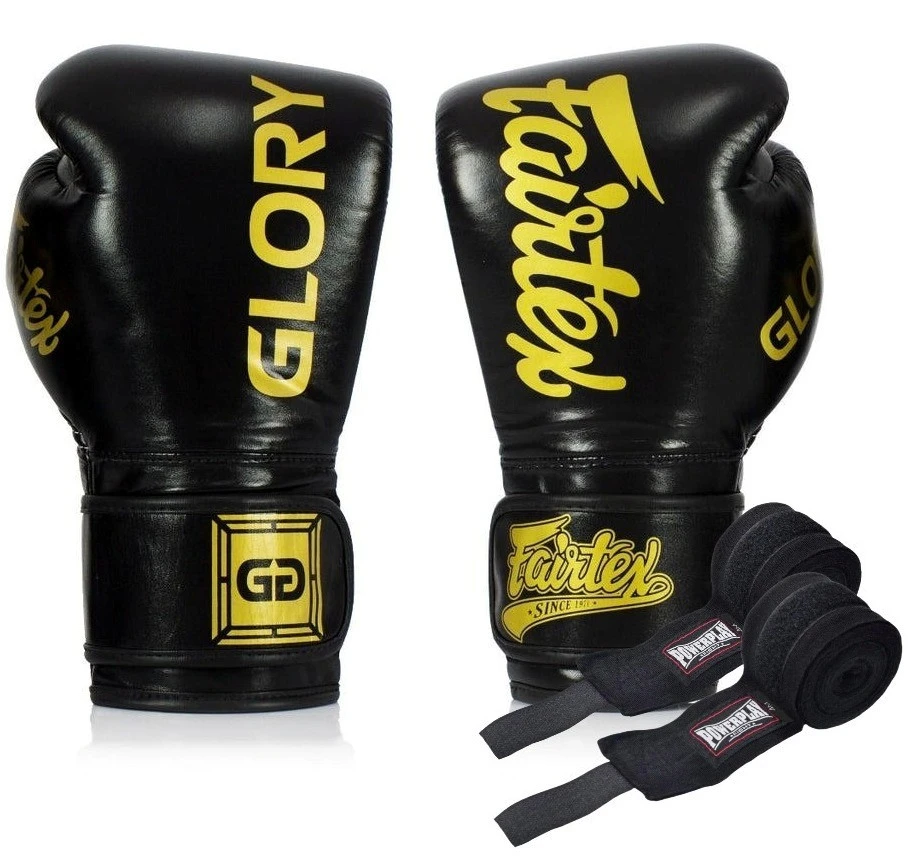 Боксерські рукавиці Fairtex BGVG1 Black 16 унцій (бинти в комплекті) — фото 1